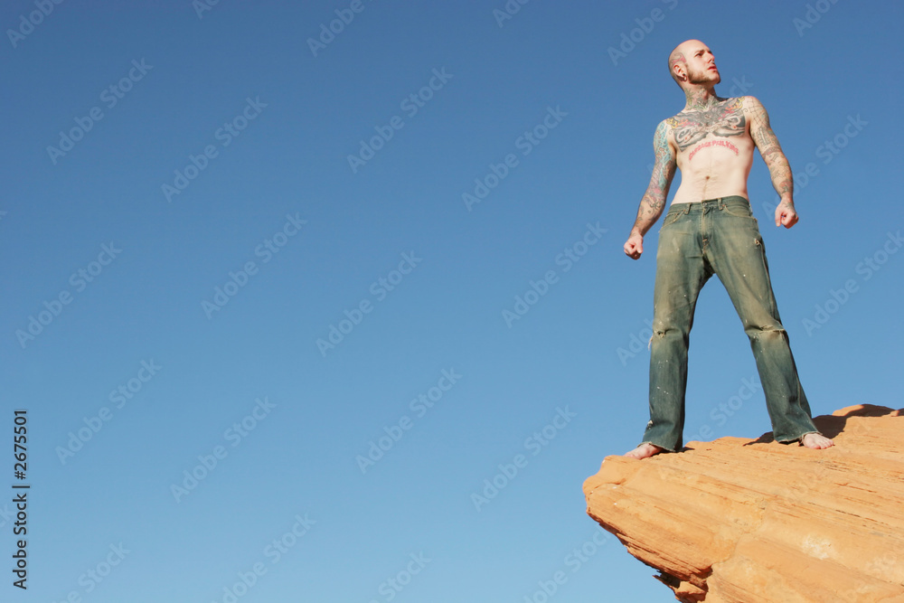 Obraz premium man on edge