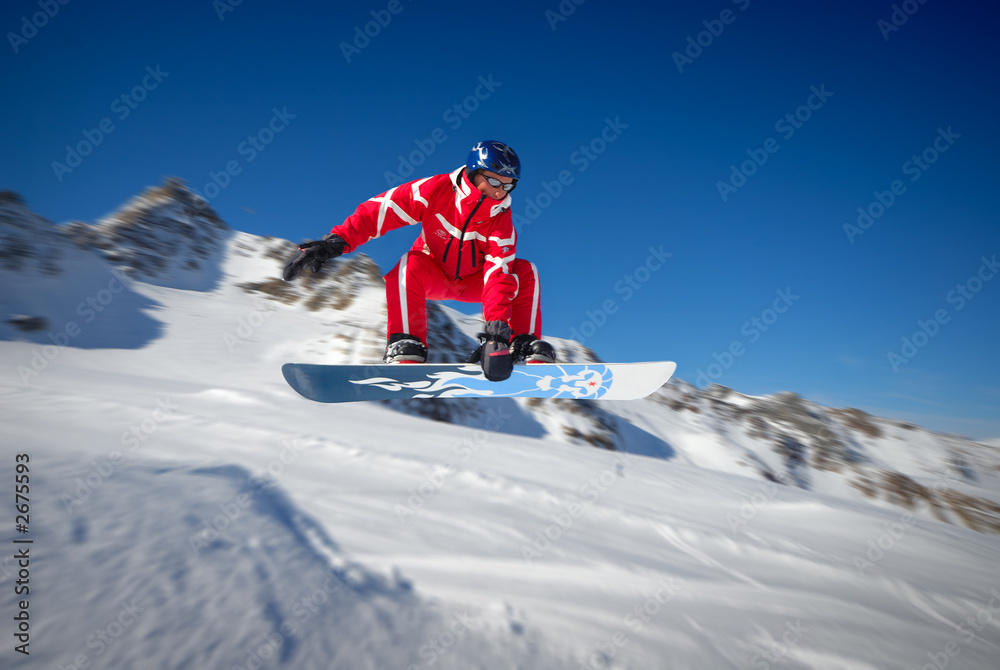 snowbard jump