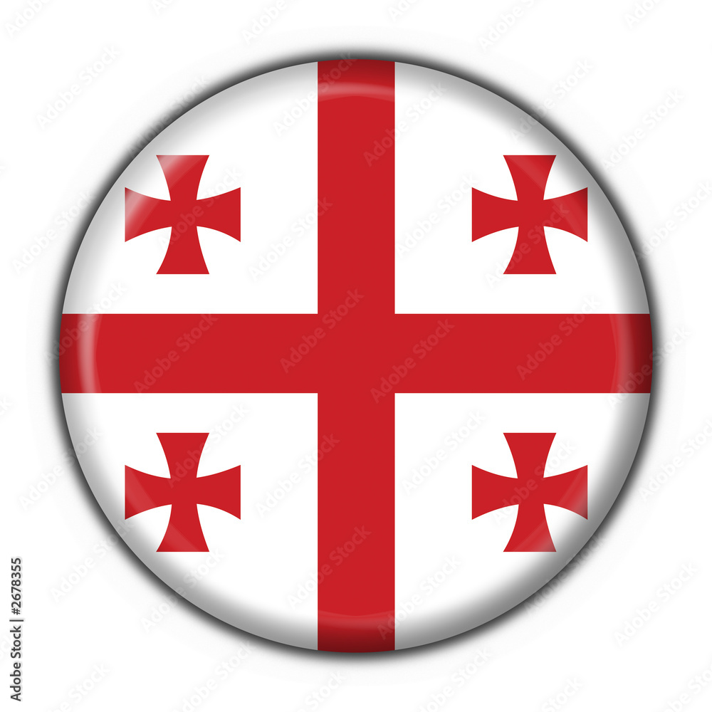 Obraz premium bottone bandiera georgia button flag