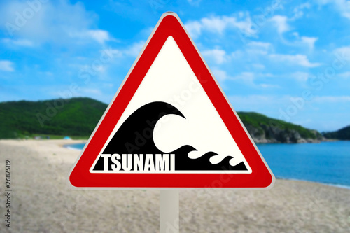 tsunami warning sign