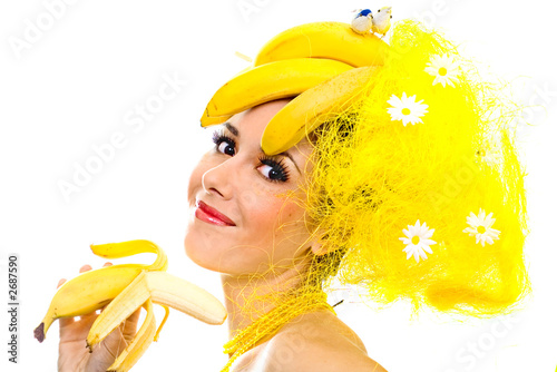 smiling banana lady