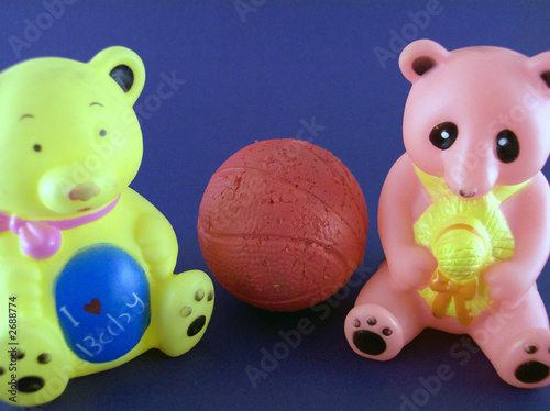 plastic toy bears photo