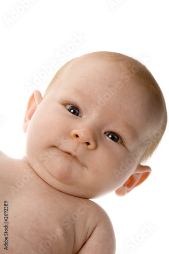 newborn with large smile