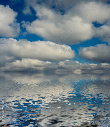 white clouds in the blue sky