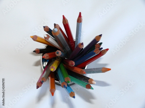 coloured pencils an abstract view