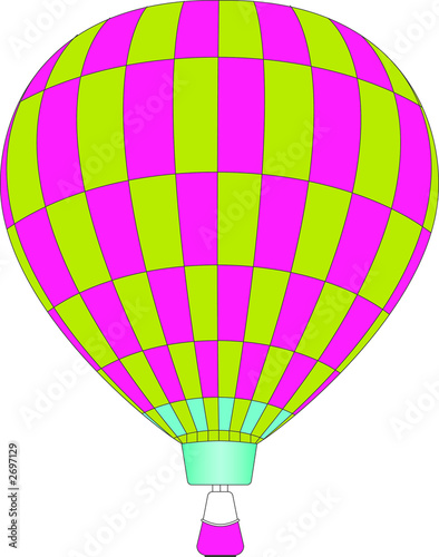 hot air balloon checkered