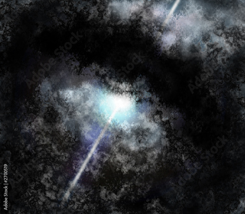 stella pulsar con nubi e polveri photo