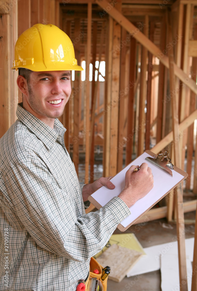 contruction worker with clipboard contruction worker with clipboard