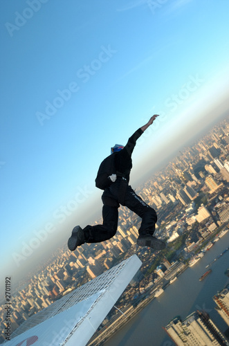 Photography building base jump in shanghai