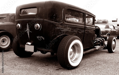 Model A Rat Rod hotrod In Sepia