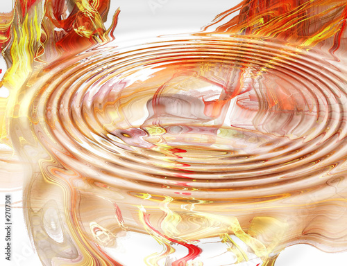 water ripples on fractal