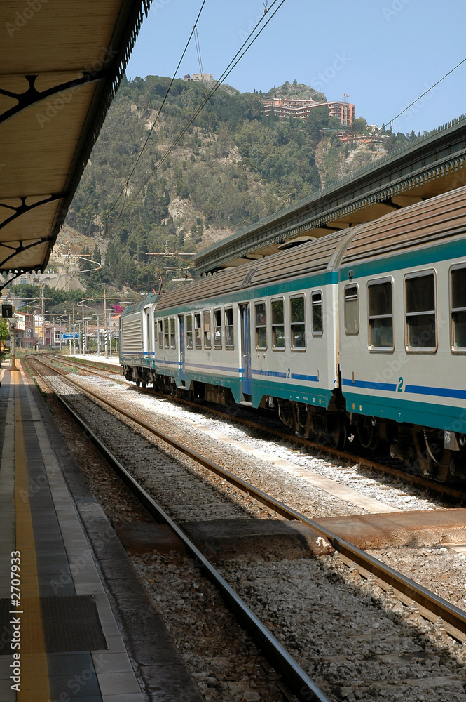 train station in taormina, sicily