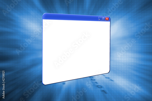 3d window on abstract background