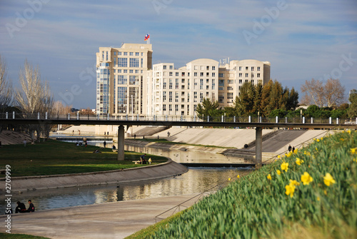 berges du lez avec fleurs jaunes