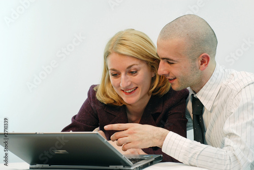 couple with notebook