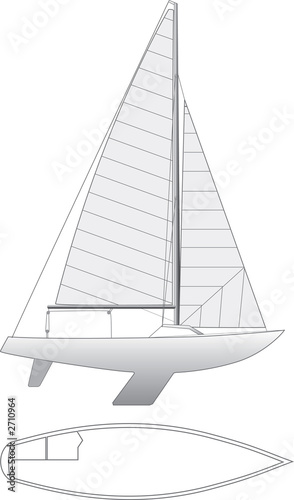 sail boat technical illustration