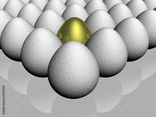 the gold egg among of some ...