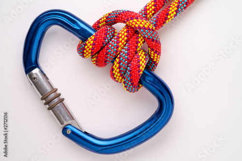 mountaineering: two-wrap prusik on modified d alum