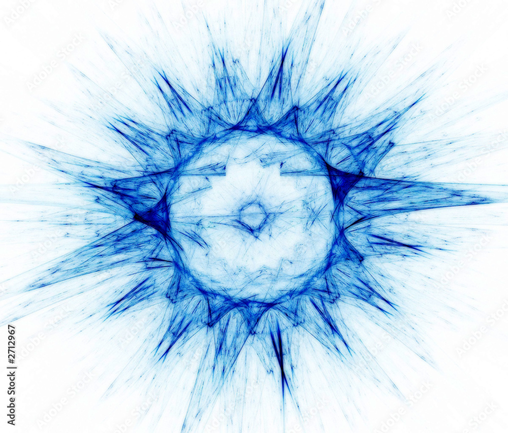Obraz premium blue fractal sun