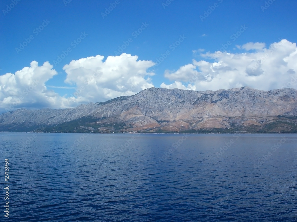 biokovo mountain reflection in adriatic sea 2