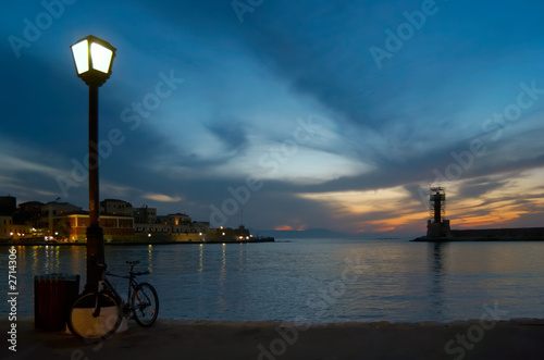 sunset in crete