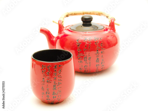 chinese teapot with cup