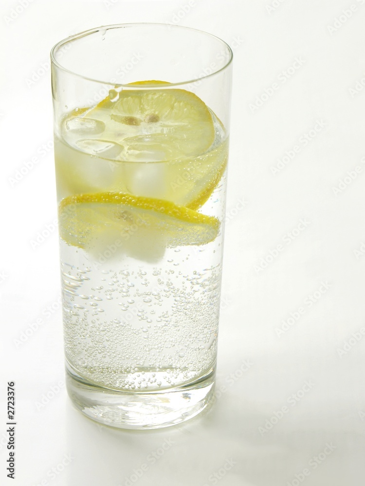 soda-water drink with ice and lemon slices soda-water drink with ice and lemon slices