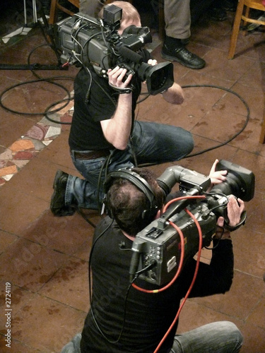 Obraz na płótnie tv camera video w salonie