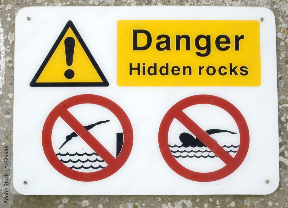 hidden rocks sign hidden rocks sign