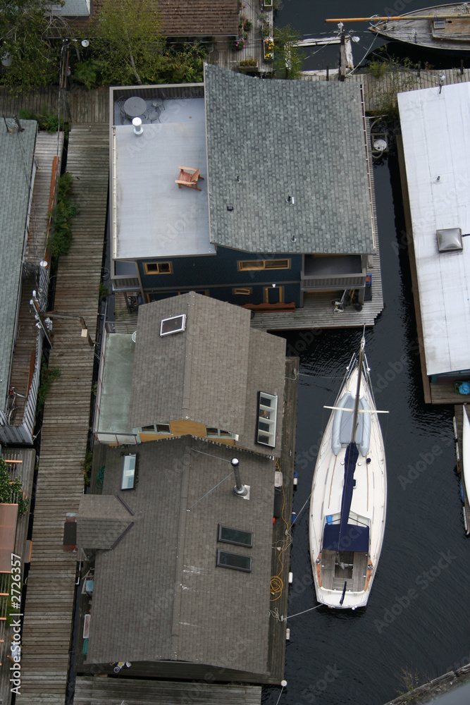 aerial view of house boats on lake union seattle aerial view of house boats on lake union seattle