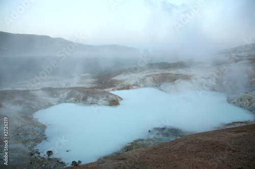 steaming volcanic pool