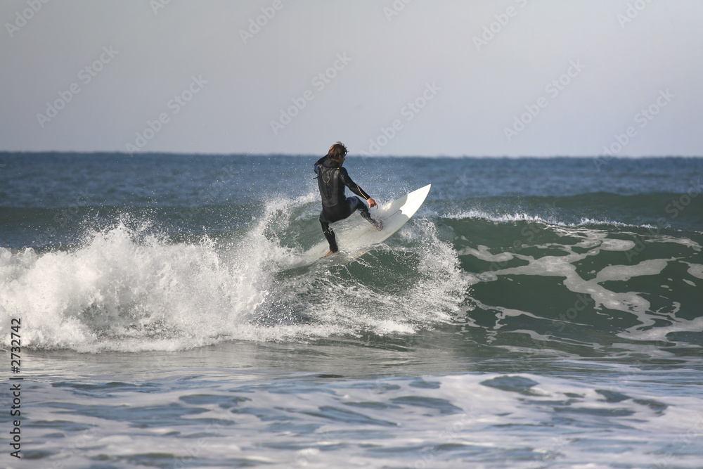 surfer making a floater