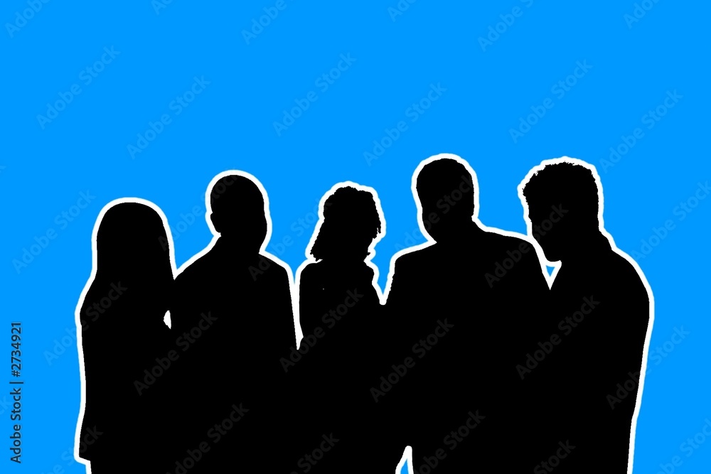 business team in blue business team in blue