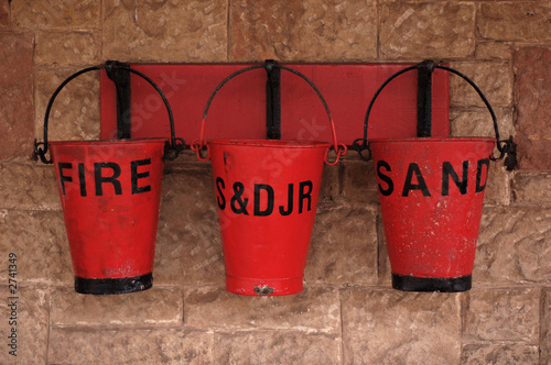 3 fire buckets