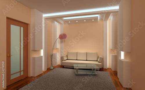 Принти на полотні 3d interior lounge.