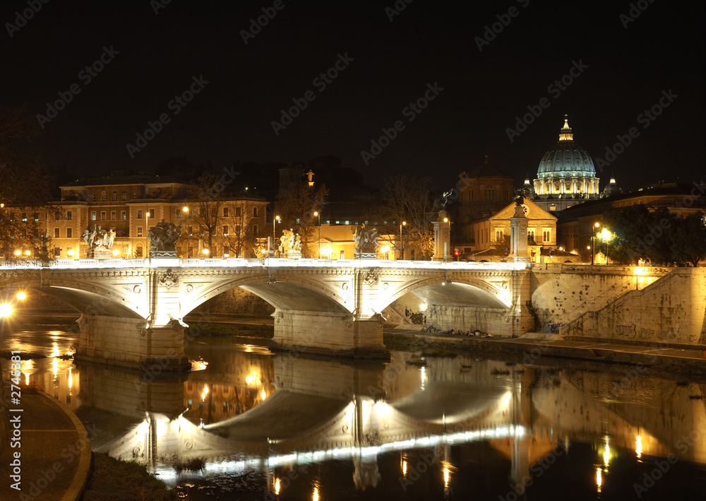 rome by night - saint peter