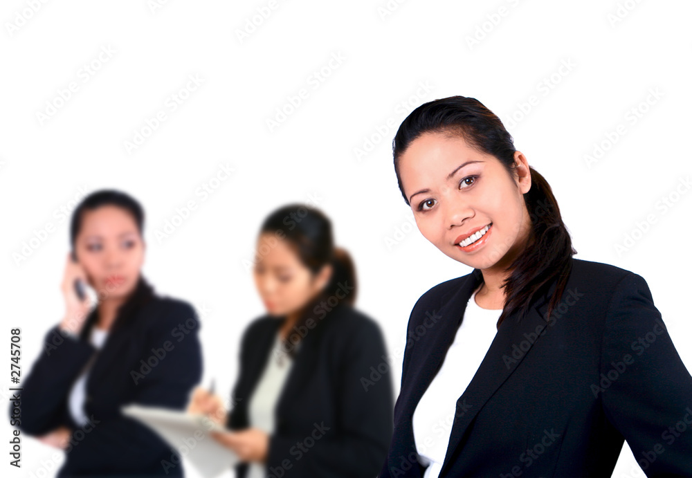 a businesswoman with women colleagues a businesswoman with women colleagues