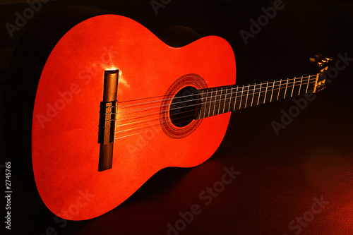 a red guitar