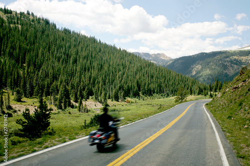 motorcycle on mountain road