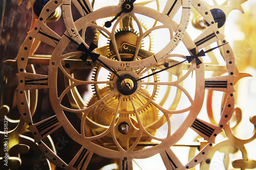 Tableau sur toile clock cogs