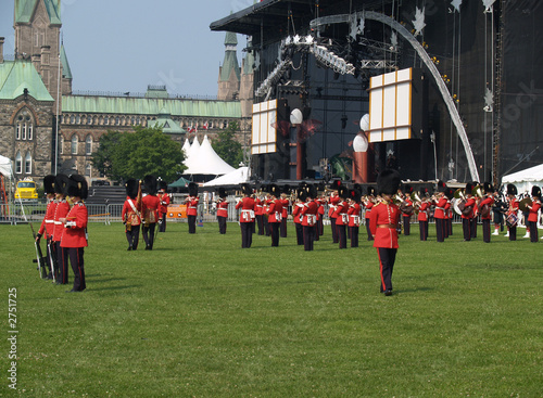 changing guard in front of the canadian parliament photo