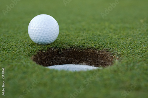 golf ball and hole