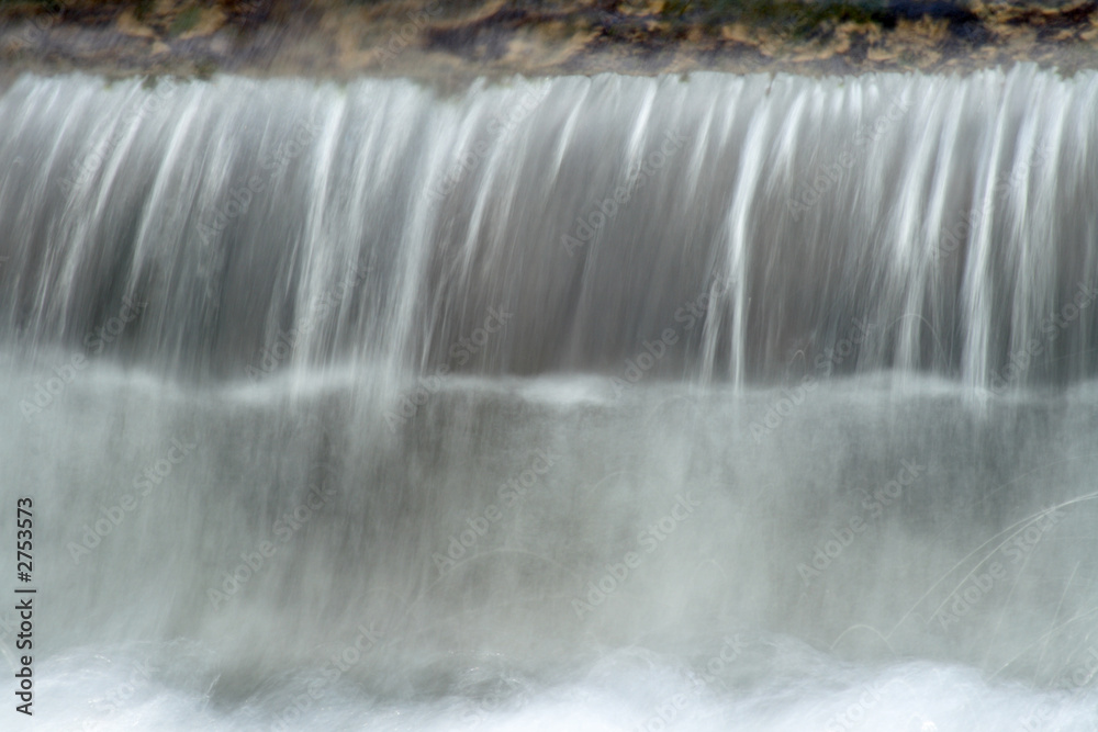close up soft motion blur of a waterfall.