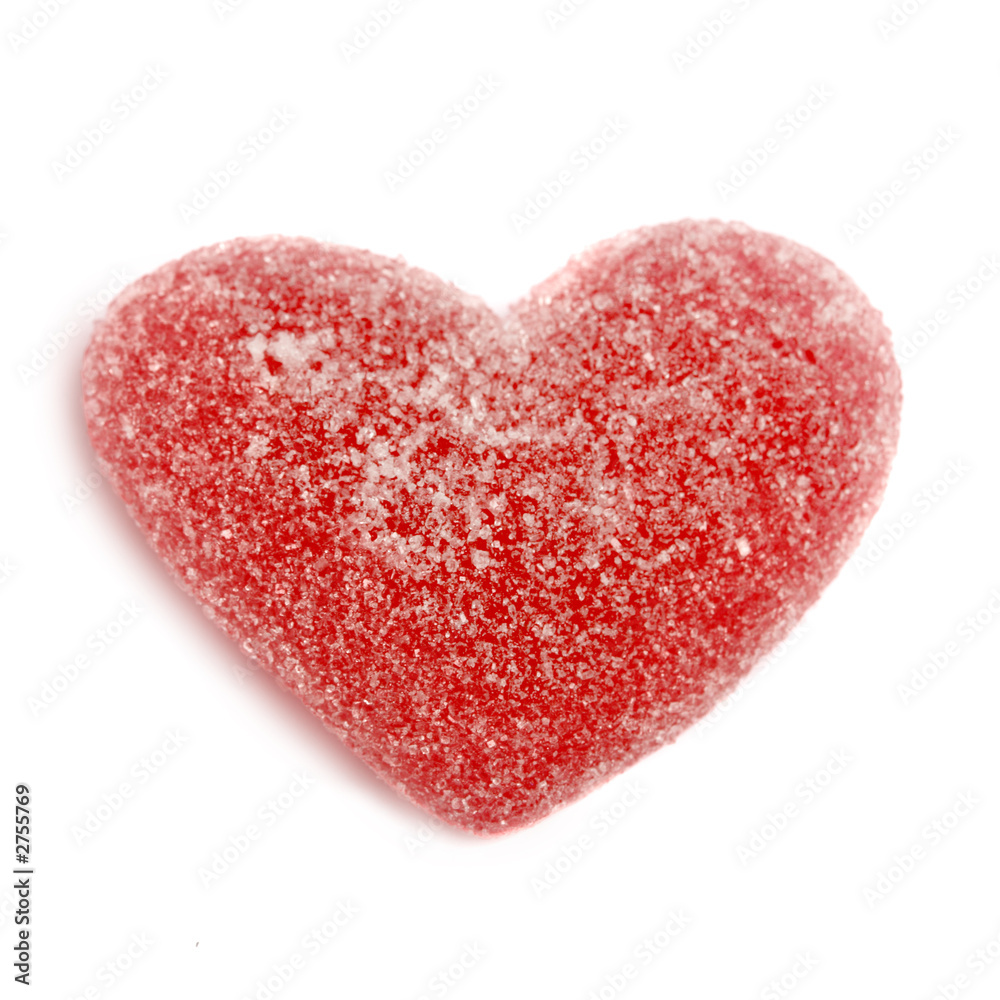  sugar candy valentine's hearts isolated on white