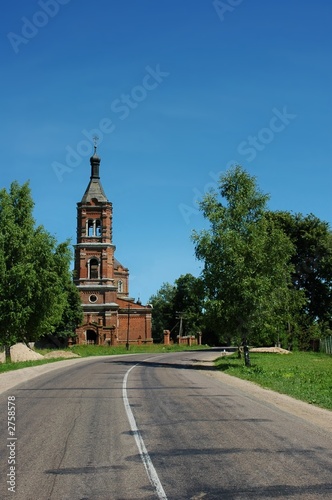 church near road
