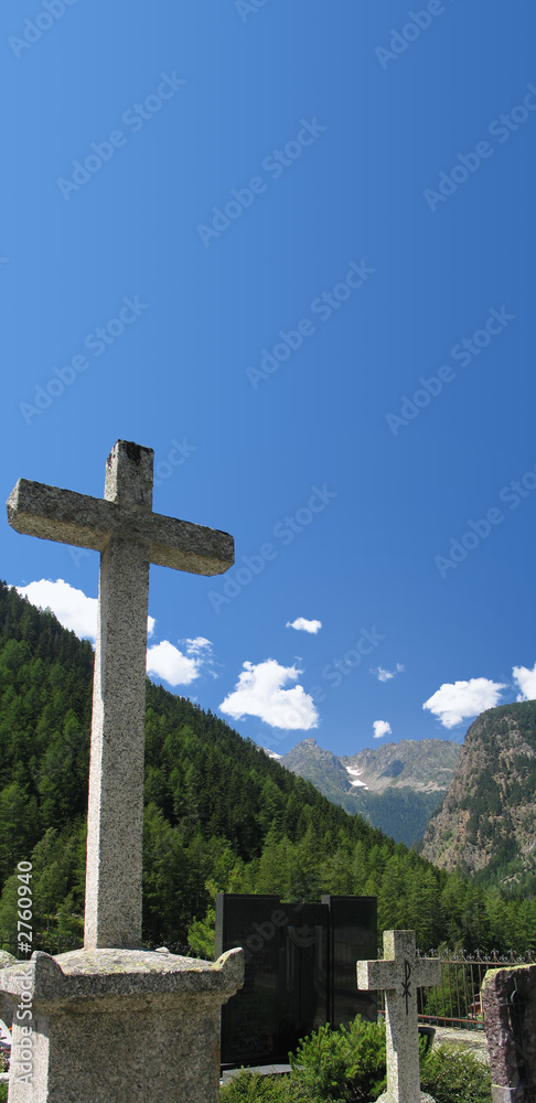 cross on mountain (the swiss alps)