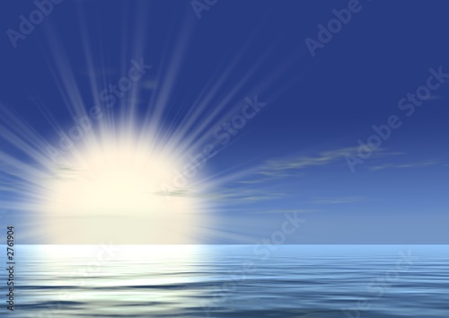 very bright sunrise