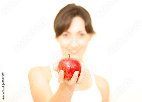 lady with apple