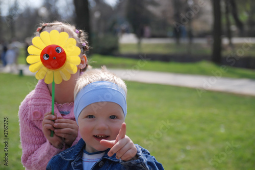 happy kids outside photo