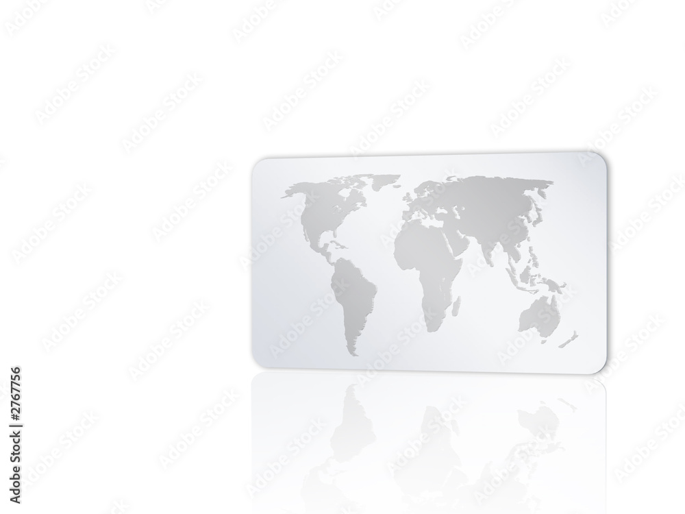 card with world map 2